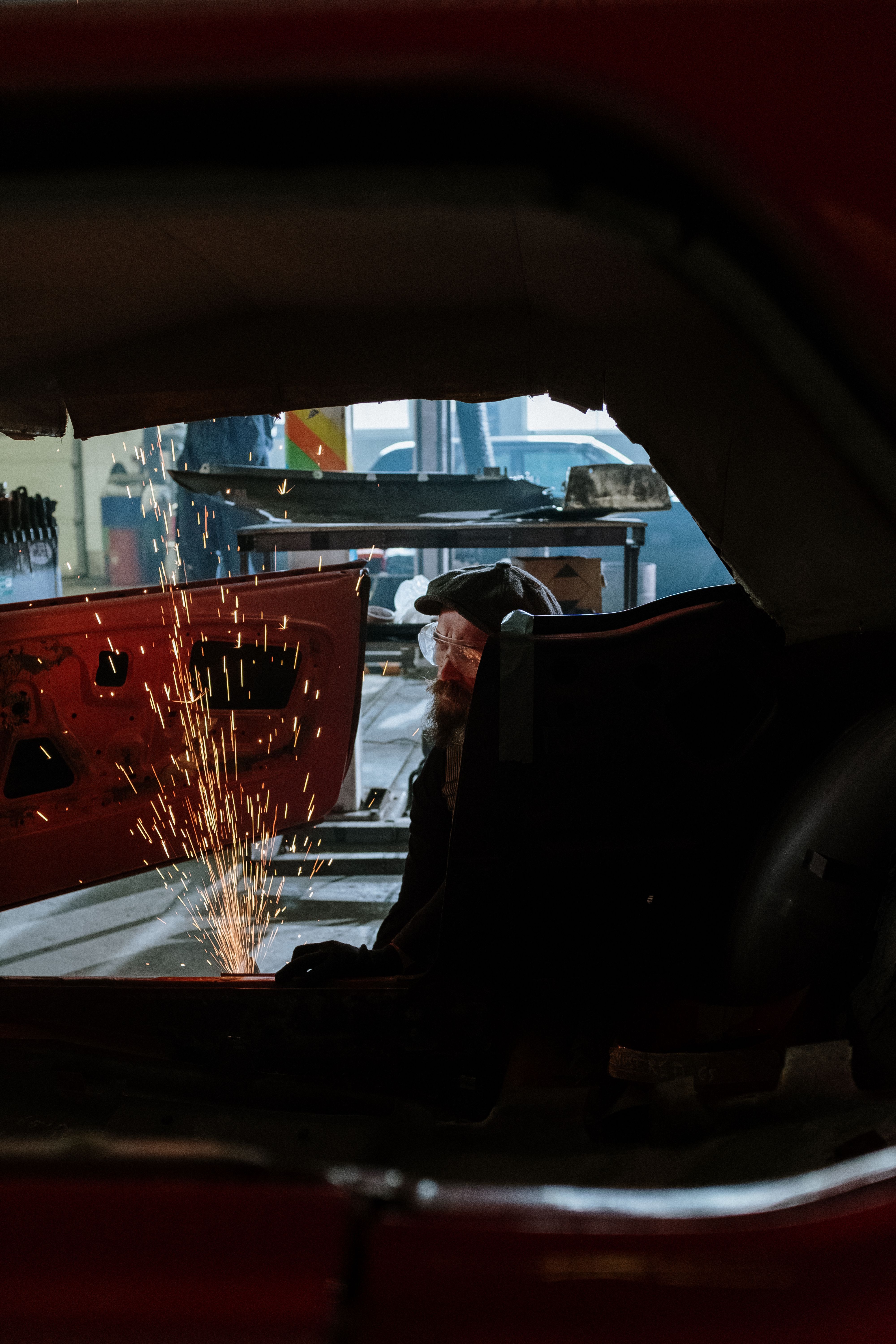 Industrial repair work on machinery